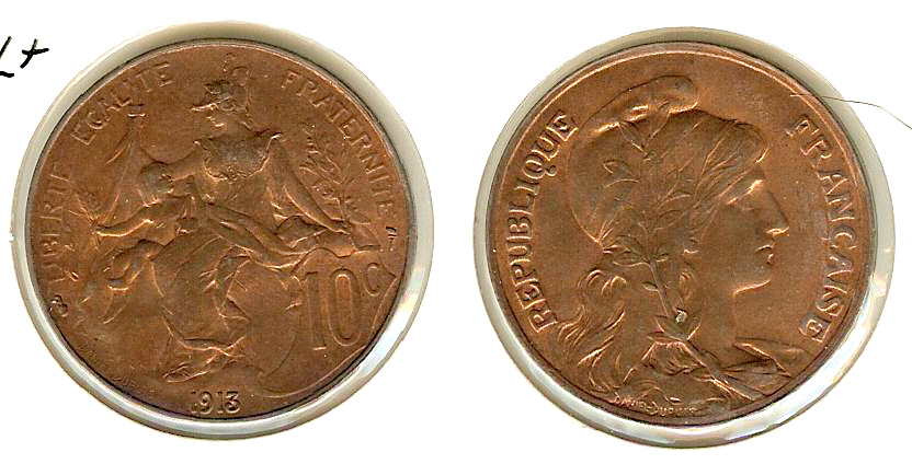 10 centimes Daniel-Dupuis 1913 SPL-